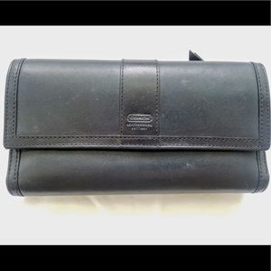 Coach black leather wallet